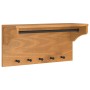 Perchero de pared SANDNES madera maciza de pino 87x30x42 cm