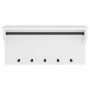 Perchero de pared SANDNES madera maciza pino blanco 87x30x42 cm