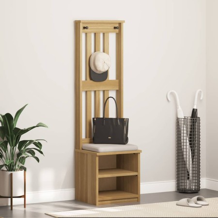 Perchero de entrada SANDNES 45x40x159,5cm madera maciza de pino