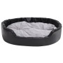 Hundebett aus schwarzem grauem Plüsch und Kunstleder 99x89x21 cm. von vidaXL, Betten für Hunde - Ref: Foro24-171256, Preis: 8...