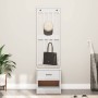 Perchero de entrada SANDNES madera pino blanco 45x40x159,5 cm