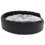 Hundebett aus schwarzem grauem Plüsch und Kunstleder 99x89x21 cm. von vidaXL, Betten für Hunde - Ref: Foro24-171256, Preis: 8...