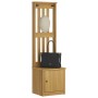 Perchero de entrada SANDNES 45x40x159,5cm madera maciza de pino