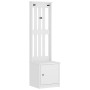 Perchero de entrada SANDNES madera pino blanco 45x40x159,5 cm
