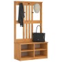 Perchero de entrada SANDNES madera maciza de pino 87x40x159,5cm