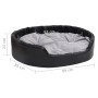 Hundebett aus schwarzem grauem Plüsch und Kunstleder 99x89x21 cm. von vidaXL, Betten für Hunde - Ref: Foro24-171256, Preis: 8...
