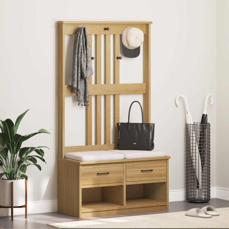 Perchero de entrada SANDNES madera maciza de pino 87x40x159,5cm