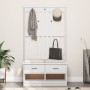 Perchero de entrada SANDNES madera pino blanco 87x40x159,5 cm