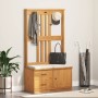 Perchero de entrada SANDNES madera maciza de pino 87x40x159,5cm