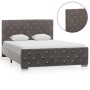 Estructura de cama sin colchón tela gris 120x200 cm