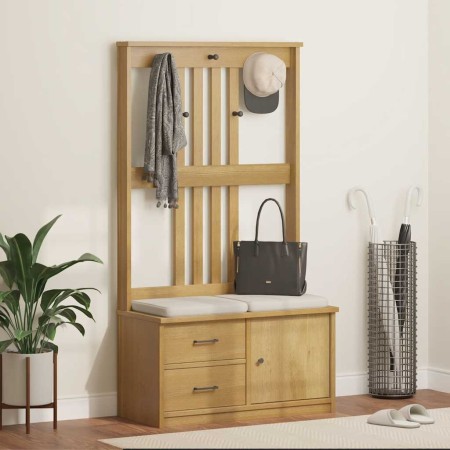 Perchero de entrada SANDNES madera maciza de pino 87x40x159,5cm