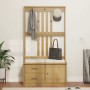 Perchero de entrada SANDNES madera maciza de pino 87x40x159,5cm