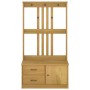 Perchero de entrada SANDNES madera maciza de pino 87x40x159,5cm