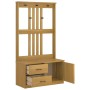 Perchero de entrada SANDNES madera maciza de pino 87x40x159,5cm