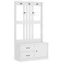 Perchero de entrada SANDNES madera pino blanco 87x40x159,5 cm
