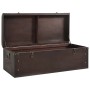 Cofre con pestillos contrachapada marrón 110x50x39,5 cm