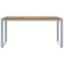 Mesa de comedor de jardín Gris 160 x 80 x 75 cm