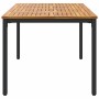 Mesas de exterior Natural y negro 180 x 90 x 75 cm