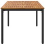 Mesas de exterior Natural y negro 200 x 90 x 75 cm