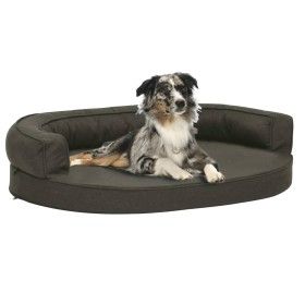 Colchón para cama de perro ergonómico gris oscuro 75x53 cm