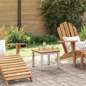 Mesas de exterior Natural y gris 45 x 45 x 38 cm