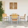Silla de Jardín 4 pcs Marrón 56 x 57 x 87cm