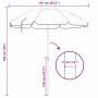 Parasol de playa Azul y 161 x 193 cm Poliéster