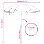 Parasol de playa Verde 206 x 206 x 212 cm Poliéster y metal