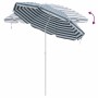 Parasol de playa Azul 263 x 263 x 272 cm Poliéster y metal