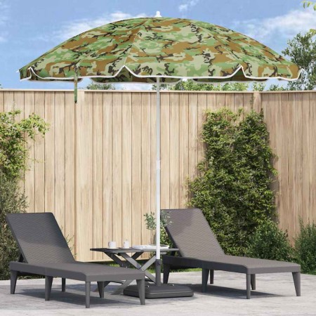 Parasol de playa Verde 263 x 263 x 272 cm Poliéster y metal en Sombrillas | Comprar online en Foro24