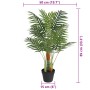 Palmera artificial con 3 troncos PP verde 85 cm