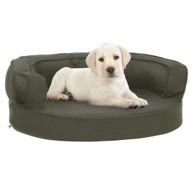 Colchón para cama de perro ergonómico aspecto lino gris 60x42cm