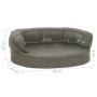 Ergonomische Hundebettmatratze in grauer Leinenoptik, 60 x 42 cm von vidaXL, Betten für Hunde - Ref: Foro24-171289, Preis: 45...