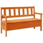 Banco de exterior Marrón 119 x 76 x 44cm Madera maciza de pino