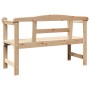 Banco de exterior Marrón 119 x 76 x 44cm Madera de pino sólido