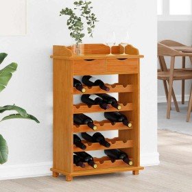 Estante de Vino Marrón 90 x 60 x 30 cm Madera maciza de pino