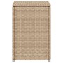 Mesa cubierta para bombona de propano ratán beige 40x40x60 cm