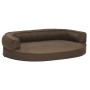 Braune, ergonomische Hundebettmatratze in Leinenoptik, 75 x 53 cm von vidaXL, Betten für Hunde - Ref: Foro24-171302, Preis: 7...