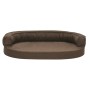 Braune, ergonomische Hundebettmatratze in Leinenoptik, 75 x 53 cm von vidaXL, Betten für Hunde - Ref: Foro24-171302, Preis: 7...
