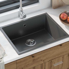 Fregadero de cocina Gris 54 x 44 x 20 cm granito