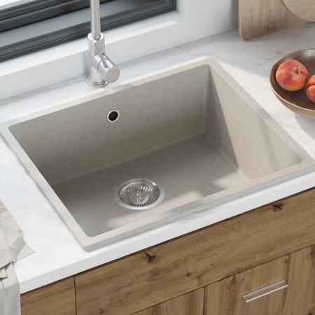 Fregadero de cocina Beige 54 x 44 x 20 cm granito