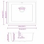 Fregadero de cocina Blanco 54 x 44 x 20 cm granito