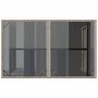 Mesa jardín superficie vidrio ratán PE gris claro 110x68x70 cm