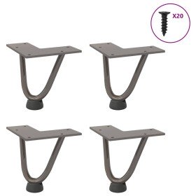Patas de horquilla para mesa de centro (4 unidades, acero