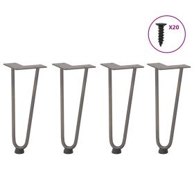 Patas de horquilla para mesa de centro (4 unidades, acero