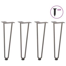 Patas de horquilla para mesa de centro (4 unidades, acero