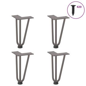 Patas de horquilla para mesa de centro (4 unidades, acero