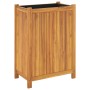 Jardinera con forro madera maciza de acacia 54x31x75 cm
