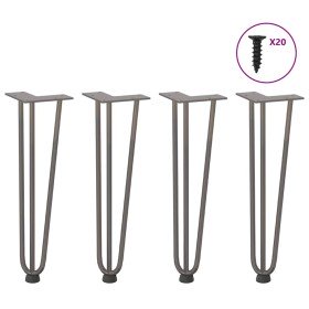 Patas de horquilla para mesa de centro (4 unidades, acero