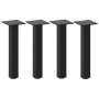 Patas para mesa de centro (4 unidades), color negro, 42-44 cm
